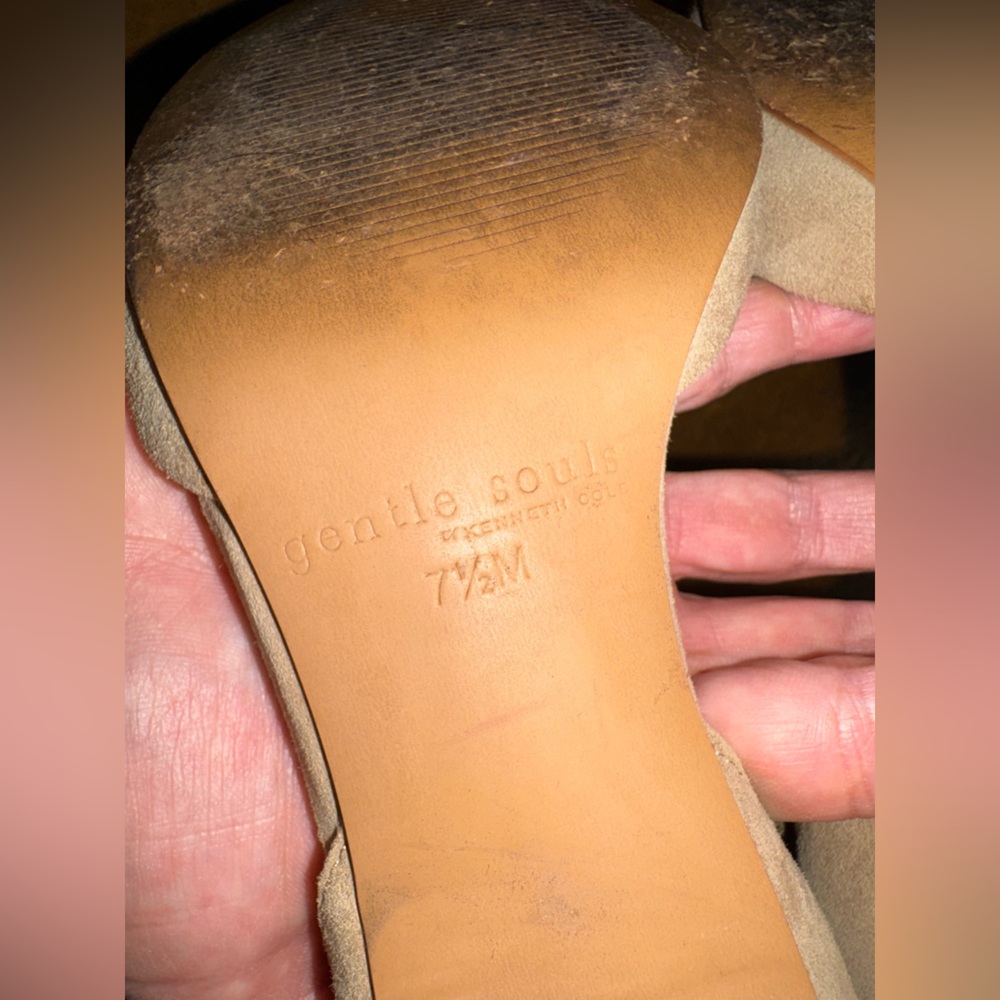 Gentle Souls By Kennith Cole suede ankle strap mary Jane size 7.5 - Picture 7 of 7